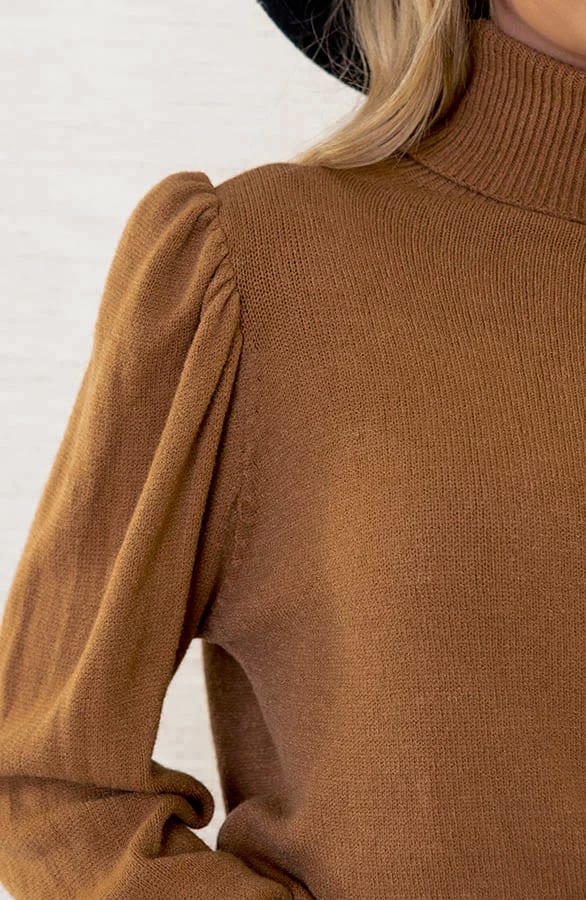 Pofmouwen Coltrui Aria Camel – shoparchief — foto 4