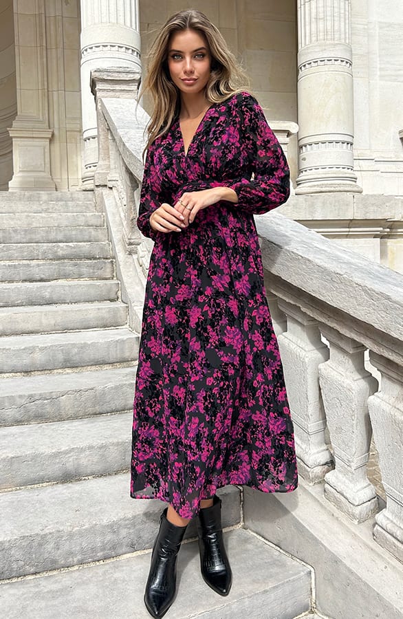 Romantic Velvet Kiana Dress Pink – shoparchief — foto 4