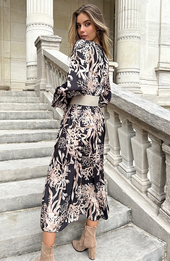 Rozen Maxi Jurk Yolanthe Zwart – shoparchief — foto 6