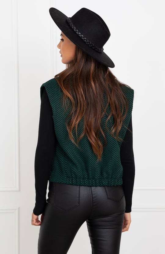 Bouclé Gilet Anoek Smaragd – shoparchief — foto 5