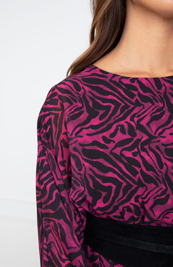 Trendy Print Jurk Elena Magenta – shoparchief — foto 4
