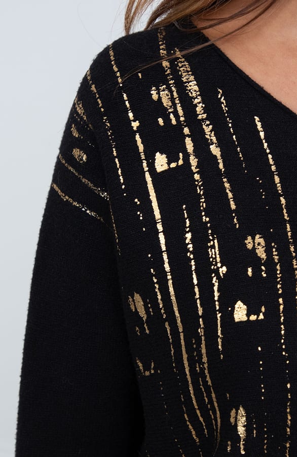 Detailed Metallic Sweater Mieke Zwart – shoparchief — foto 6