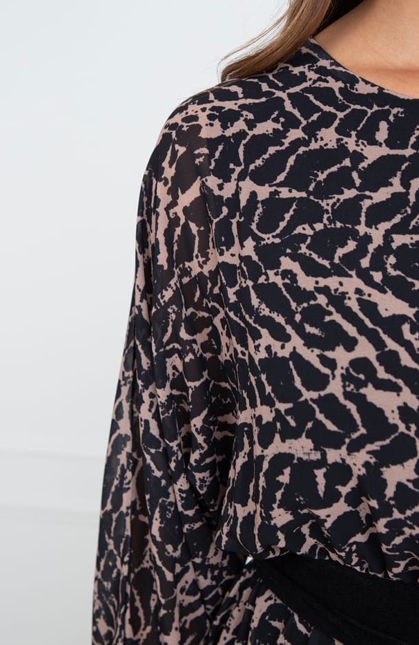 Exclusieve Print Jurk Noralie Camel – shoparchief — foto 6