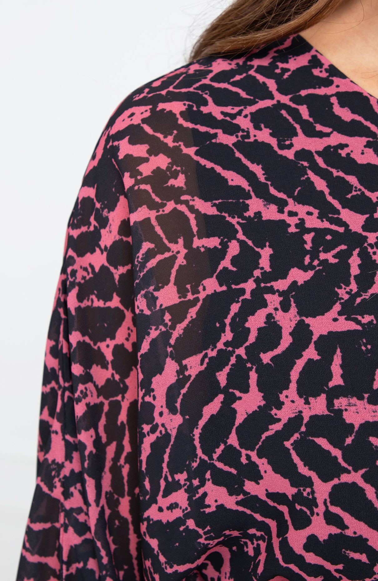 Exclusieve Print Jurk Noralie Dust Roze – shoparchief — foto 5