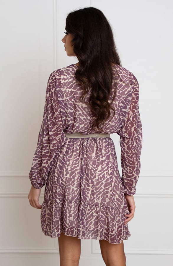 Exclusieve Print Jurk Noralie Mauve – shoparchief — foto 2