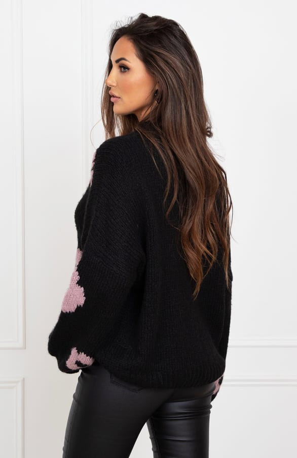 Flower Sweater Soft Gina Zwart – shoparchief — foto 2