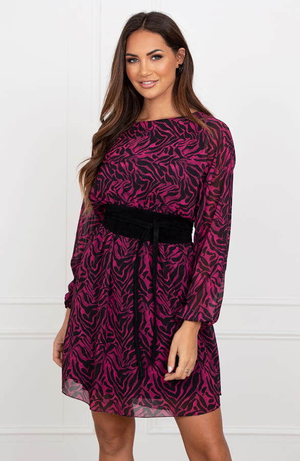 Trendy Print Jurk Elena Magenta – shoparchief