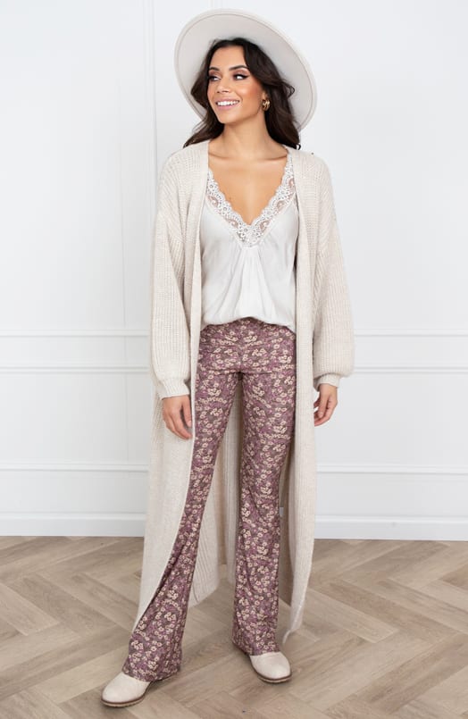 Gebreid Vest Lang Mila Beige – shoparchief — foto 2