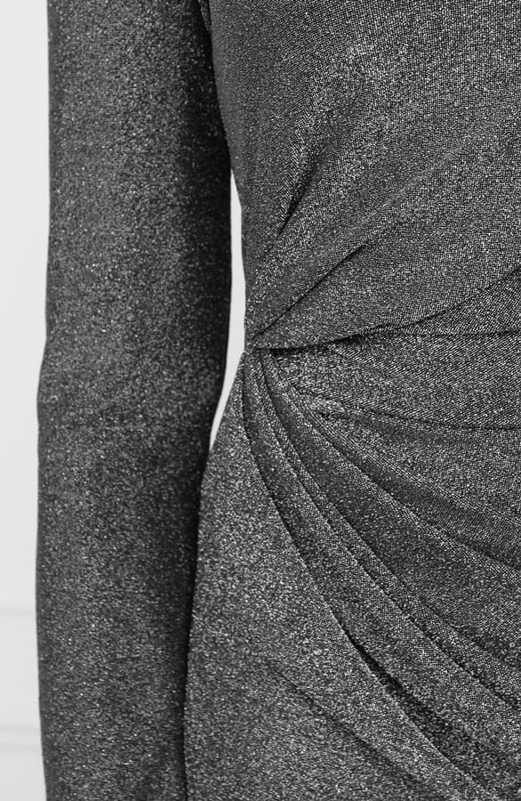 Gedrapeerde Lurex Jurk Lorna Zilver – shoparchief — foto 5