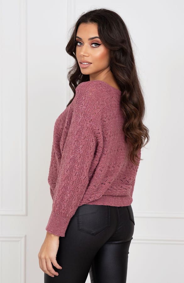 Gehaakte Lurex Top Nicky Dust Roze – shoparchief — foto 3