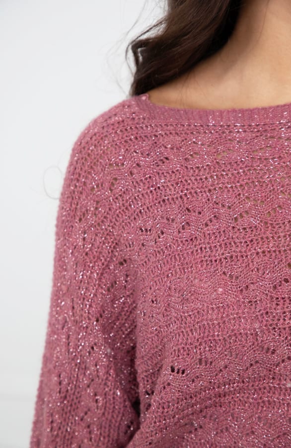 Gehaakte Lurex Top Nicky Dust Roze – shoparchief — foto 6