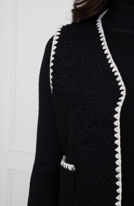 Gilet Met Stiksels Cindy Zwart – shoparchief — foto 6