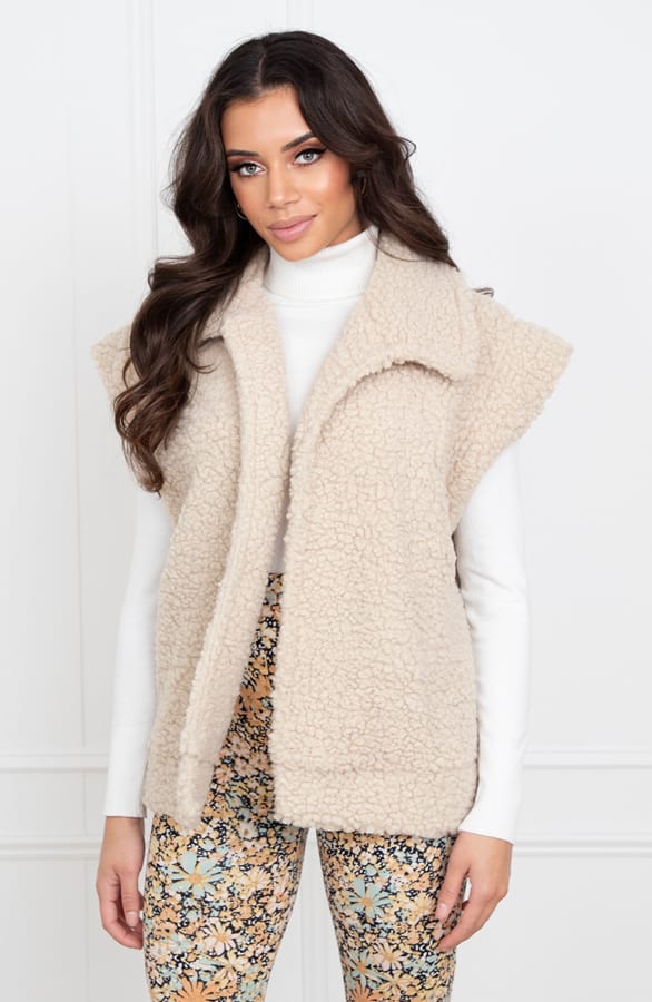 Gilet Teddy Merel Beige – shoparchief — foto 4