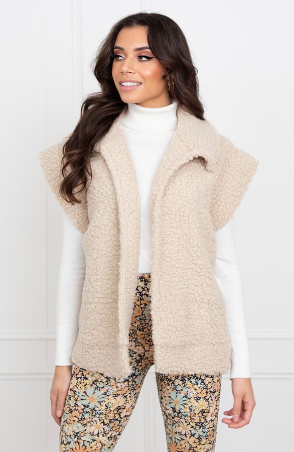 Gilet Teddy Merel Beige – shoparchief
