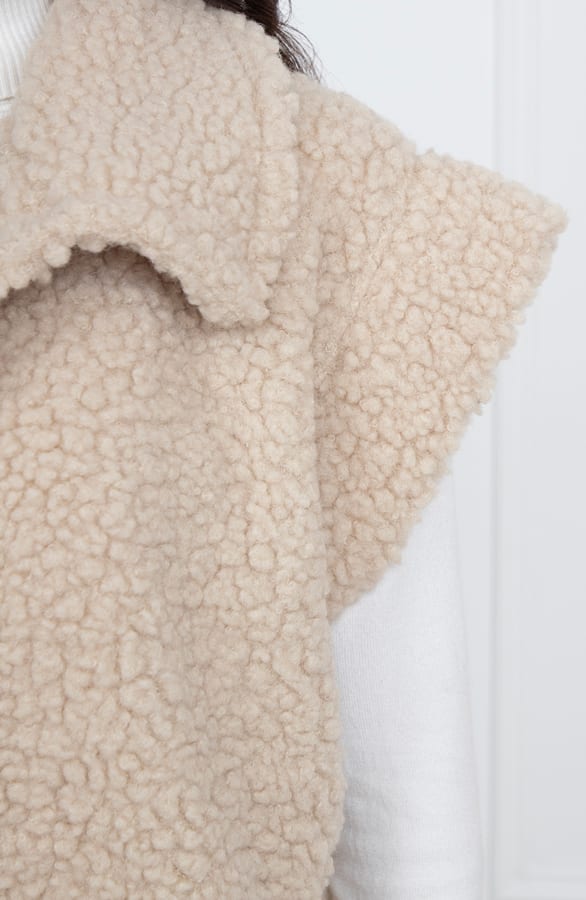 Gilet Teddy Merel Beige – shoparchief — foto 5