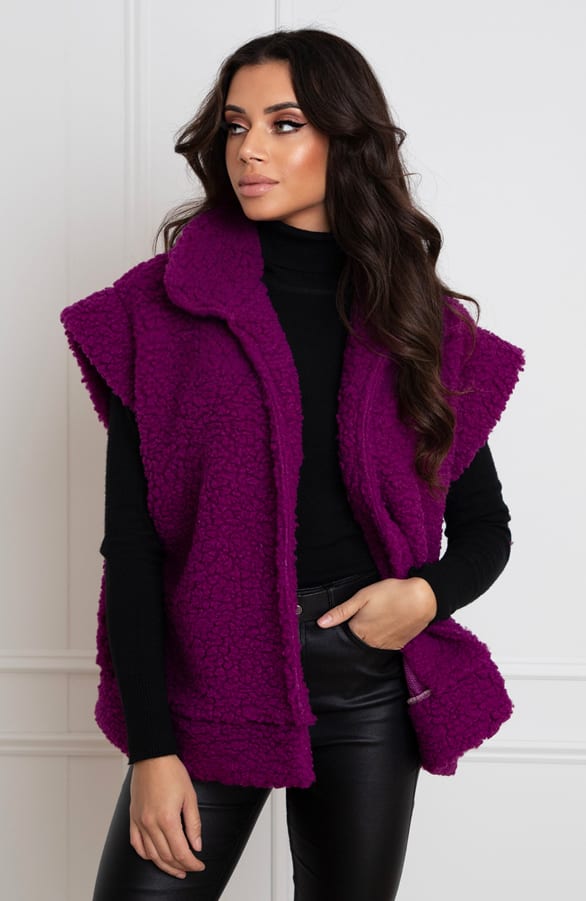 Gilet Teddy Merel Dark Magenta – shoparchief