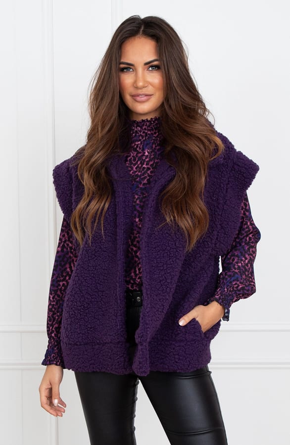Gilet Teddy Merel Dark Purple – shoparchief — foto 4