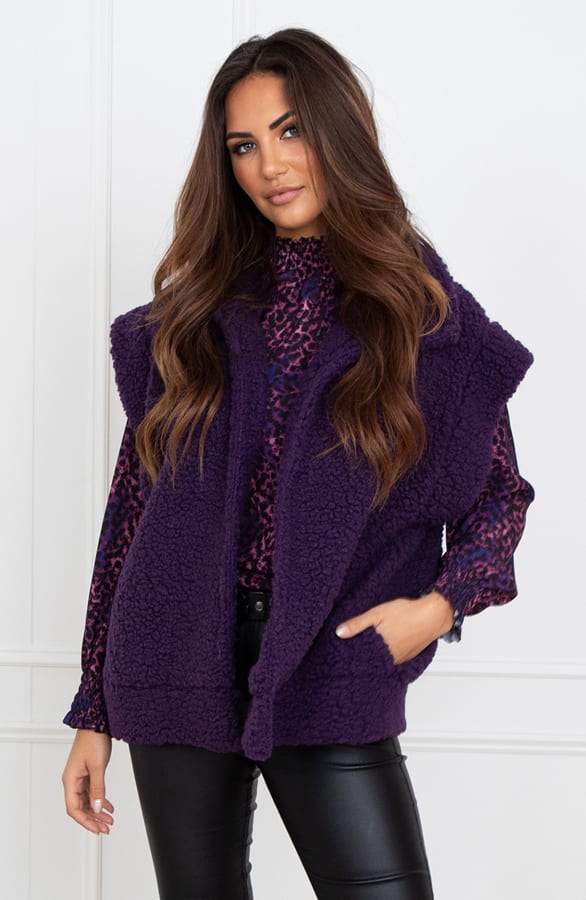 Gilet Teddy Merel Dark Purple – shoparchief