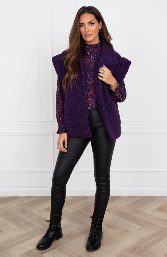 Gilet Teddy Merel Dark Purple – shoparchief — foto 6