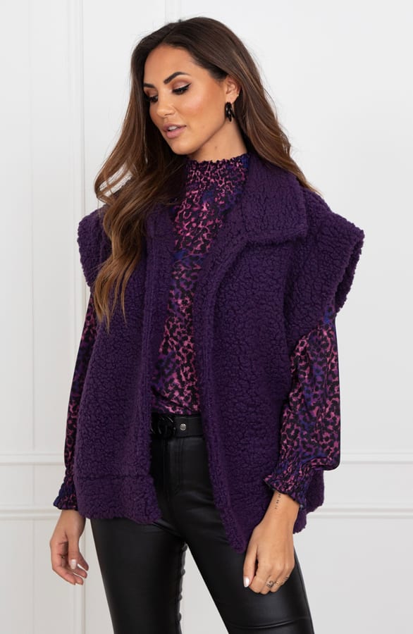 Gilet Teddy Merel Dark Purple – shoparchief — foto 5