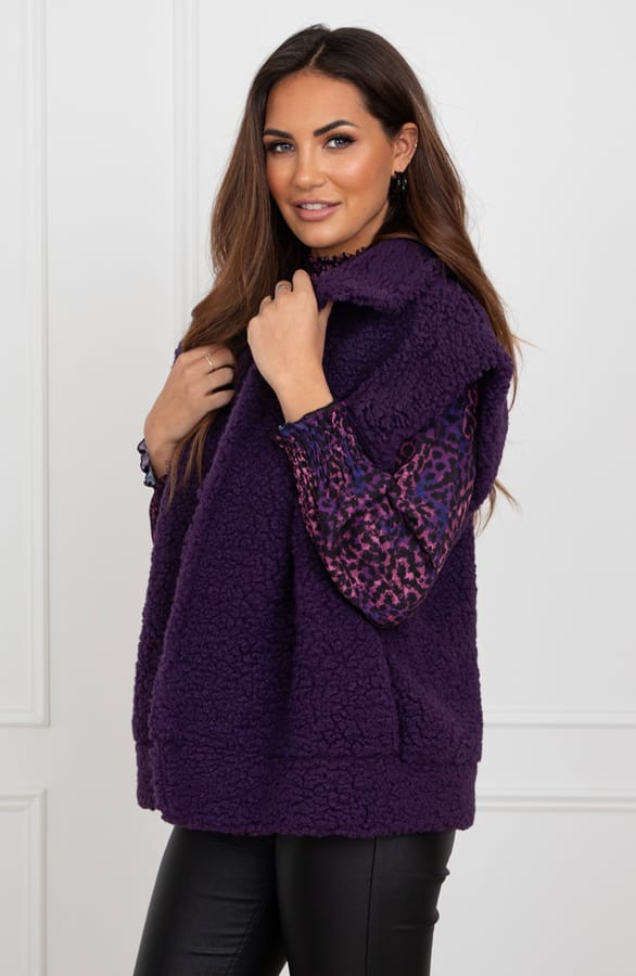 Gilet Teddy Merel Dark Purple – shoparchief — foto 2