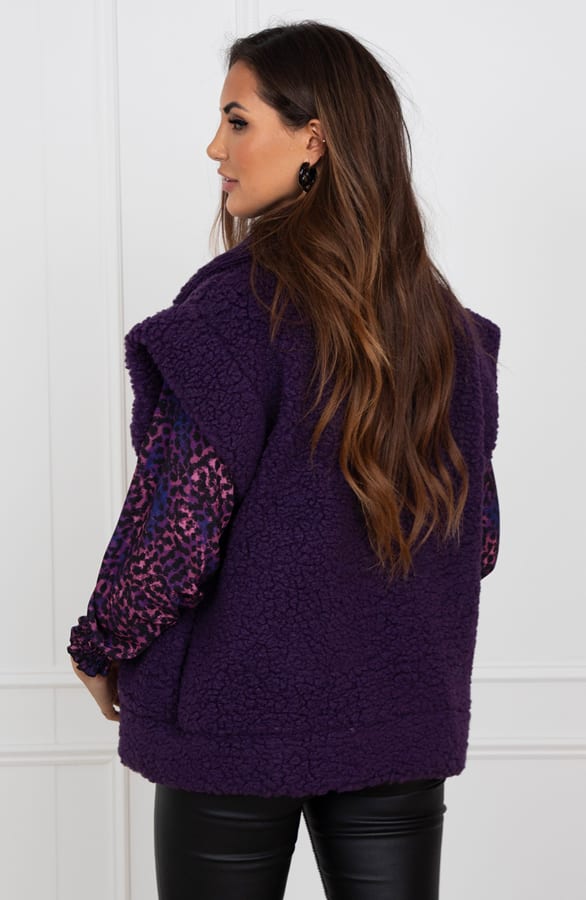 Gilet Teddy Merel Dark Purple – shoparchief — foto 3