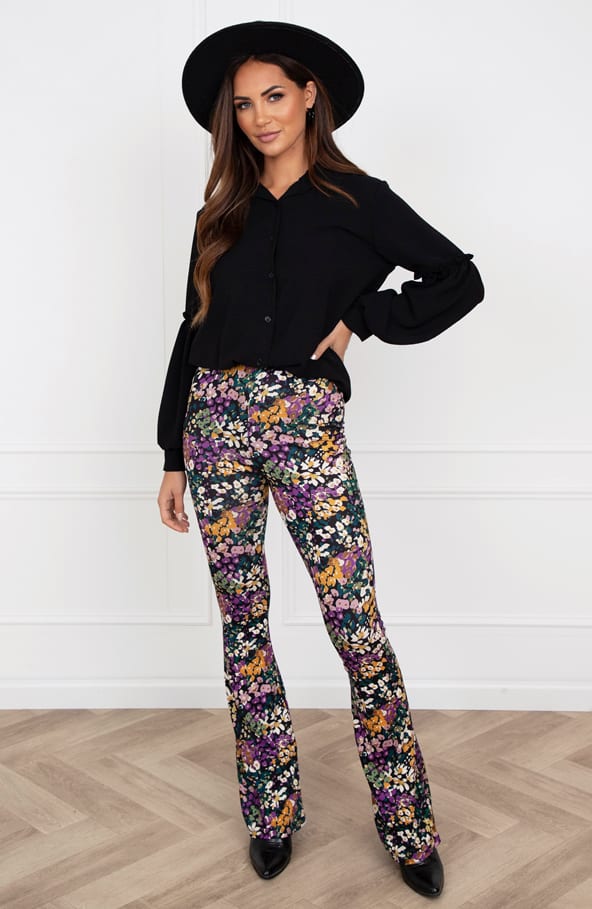 Janine Flared Broek Flower Multicolor – shoparchief — foto 7