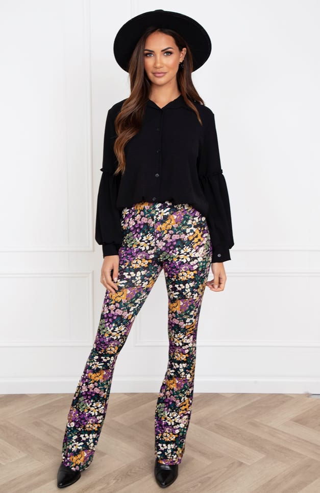 Janine Flared Broek Flower Multicolor – shoparchief — foto 6