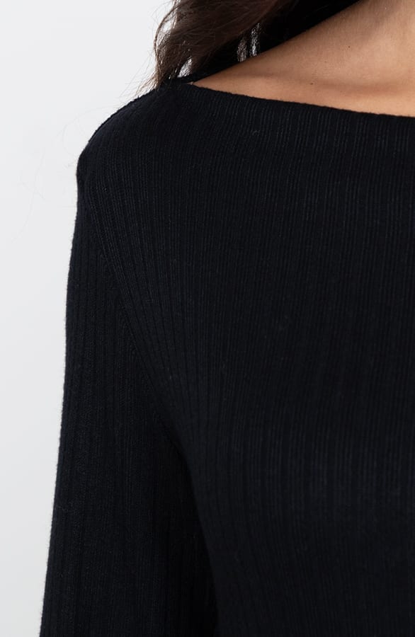 Jurk met Boothals Sammie Zwart – shoparchief — foto 5