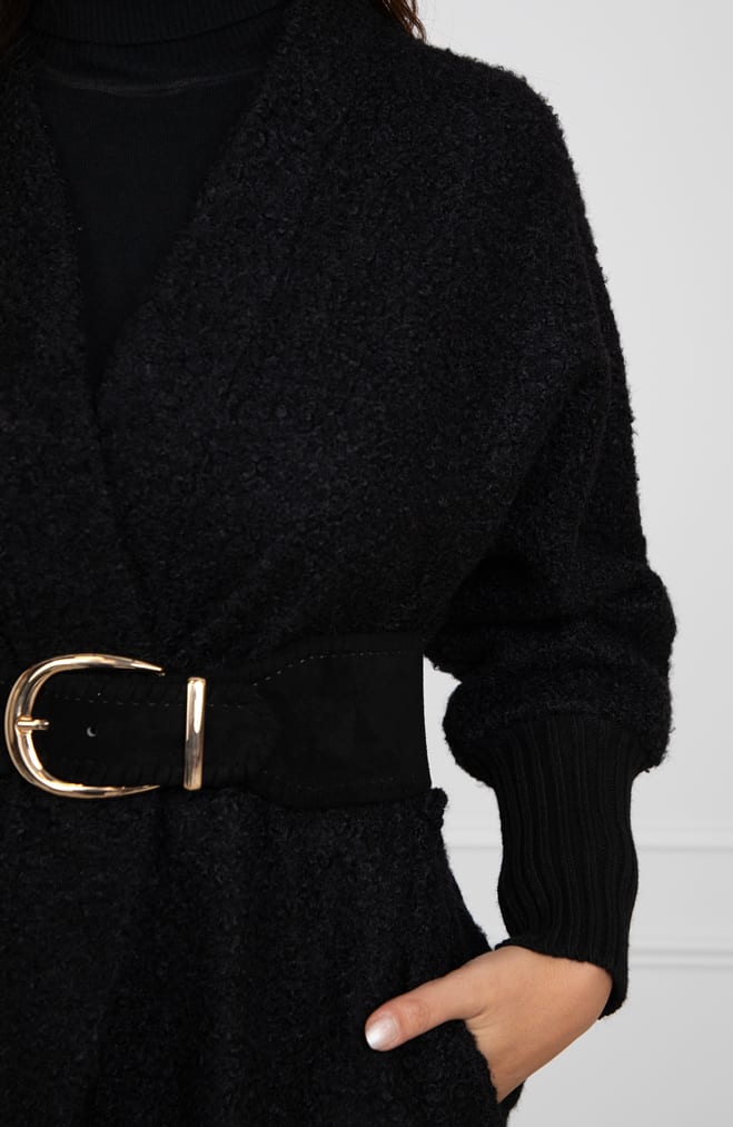 Lang Teddy Vest Grace Zwart – shoparchief — foto 8