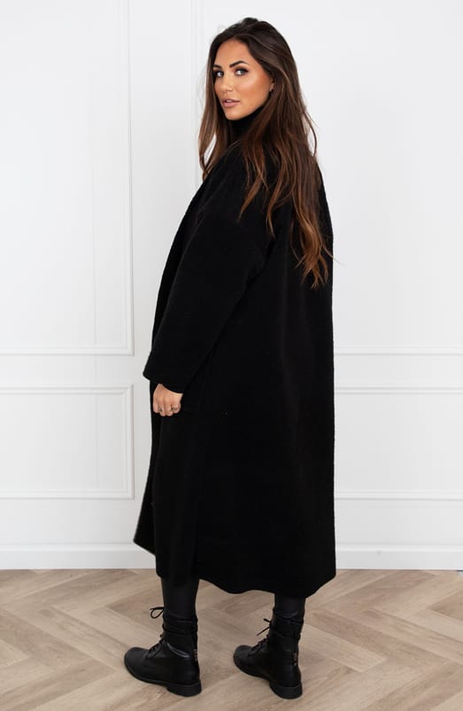Lang Teddy Vest Grace Zwart – shoparchief — foto 2
