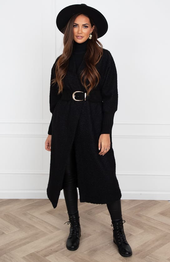 Lang Teddy Vest Grace Zwart – shoparchief — foto 4