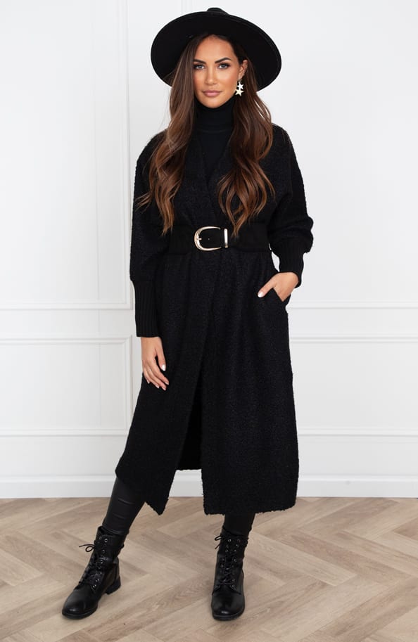 Lang Teddy Vest Grace Zwart – shoparchief — foto 5