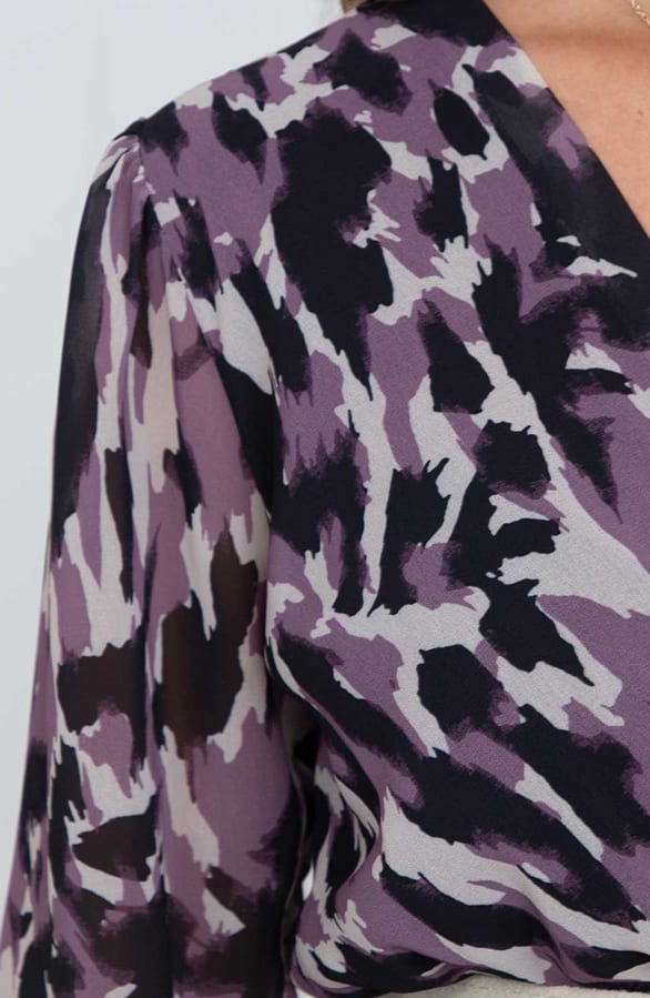 Leopard V-hals Dress Kenza Mauve – shoparchief — foto 6