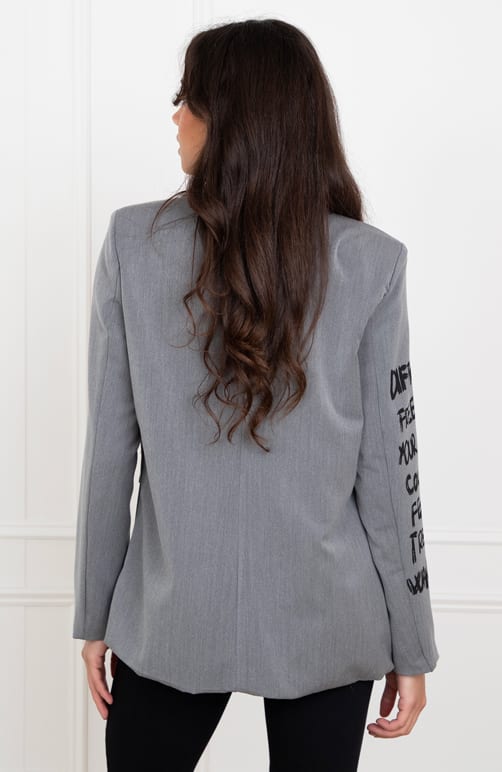 Limited Graffiti Blazer Donna Grijs – shoparchief — foto 3