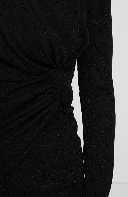 Lurex Gedrapeerde Jurk Liane Zwart – shoparchief — foto 5