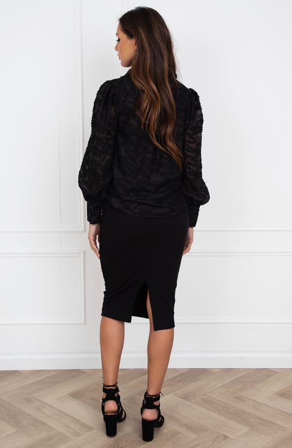 Midi Split Rok Angel Zwart – shoparchief — foto 7