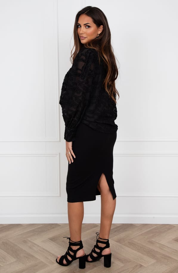 Midi Split Rok Angel Zwart – shoparchief — foto 6