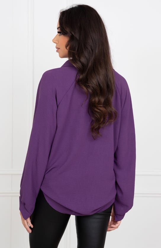 Oversized Blouse Xenna Dark Purple – shoparchief — foto 4