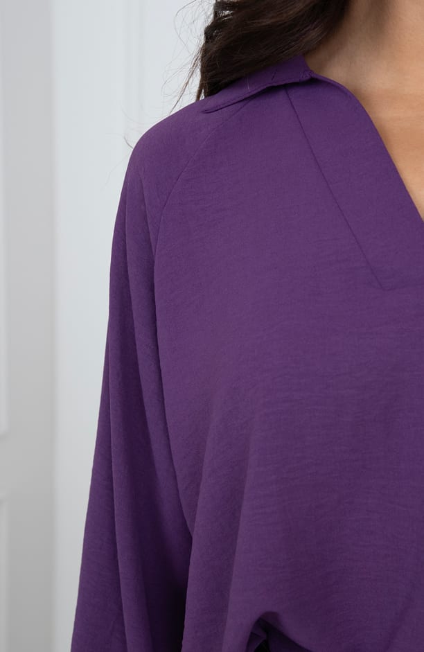 Oversized Blouse Xenna Dark Purple – shoparchief — foto 5