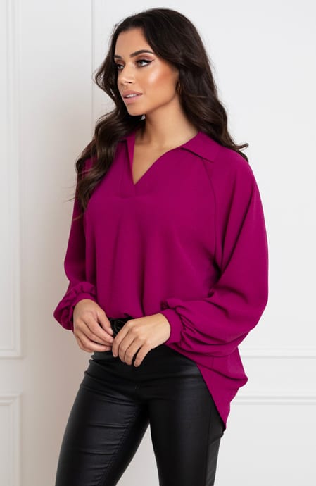 Oversized Blouse Xenna Magenta – shoparchief — foto 4