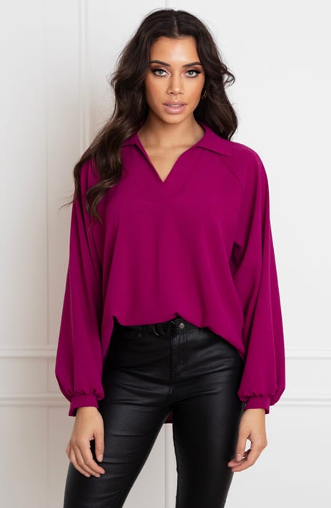 Oversized Blouse Xenna Magenta – shoparchief — foto 2