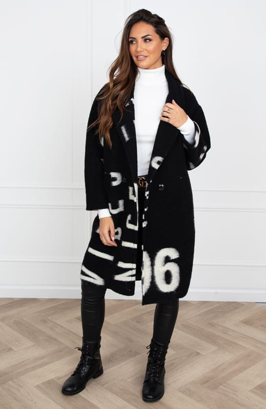 Oversized Letter Coat Yvonne Zwart – shoparchief — foto 6