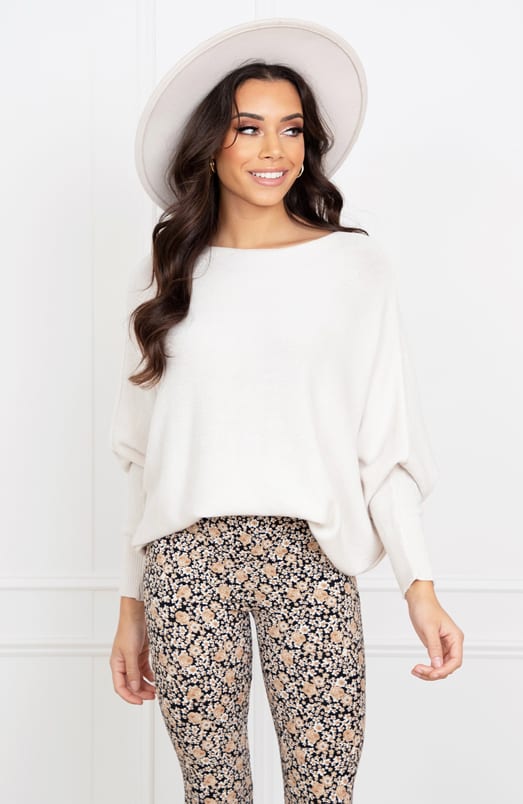 Pofmouwen Trui Ariana Ecru – shoparchief — foto 8