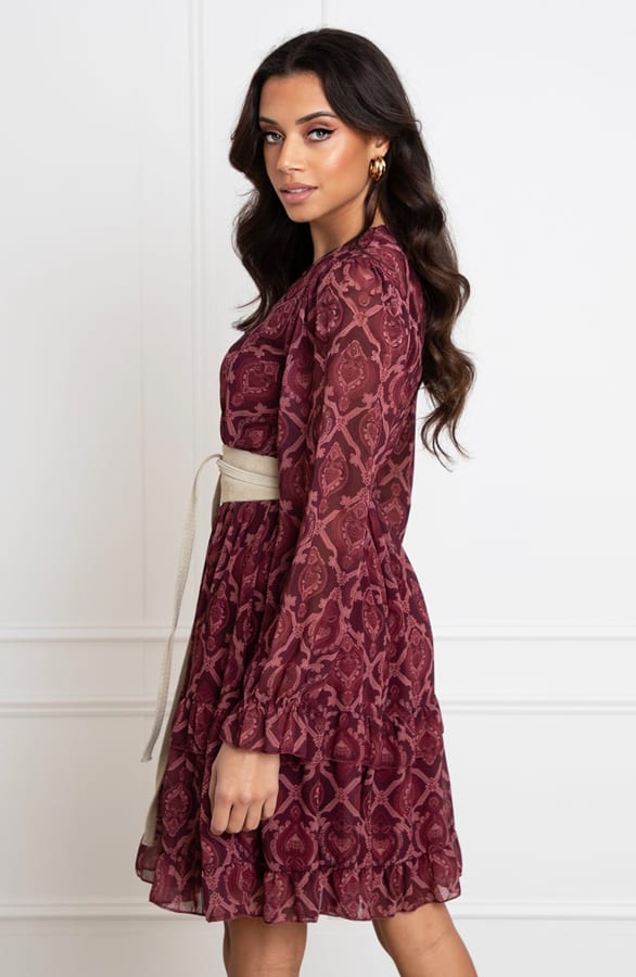 Print Jurk Geraldine Dark Pink – shoparchief — foto 2