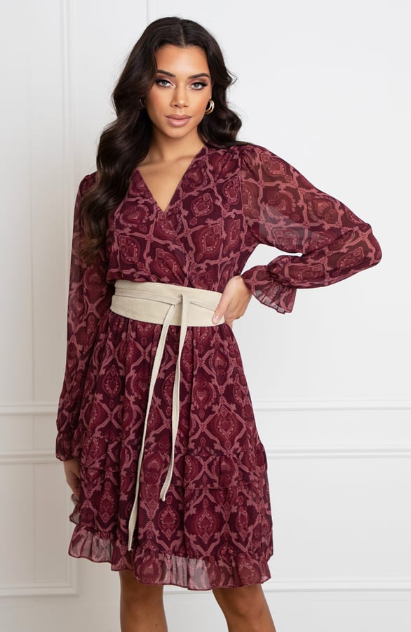 Print Jurk Geraldine Dark Pink – shoparchief