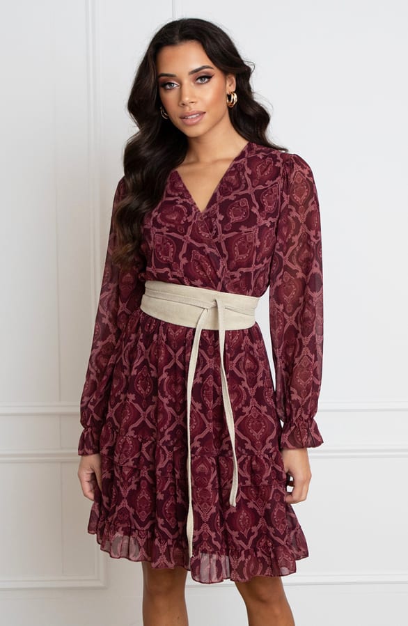 Print Jurk Geraldine Dark Pink – shoparchief — foto 4