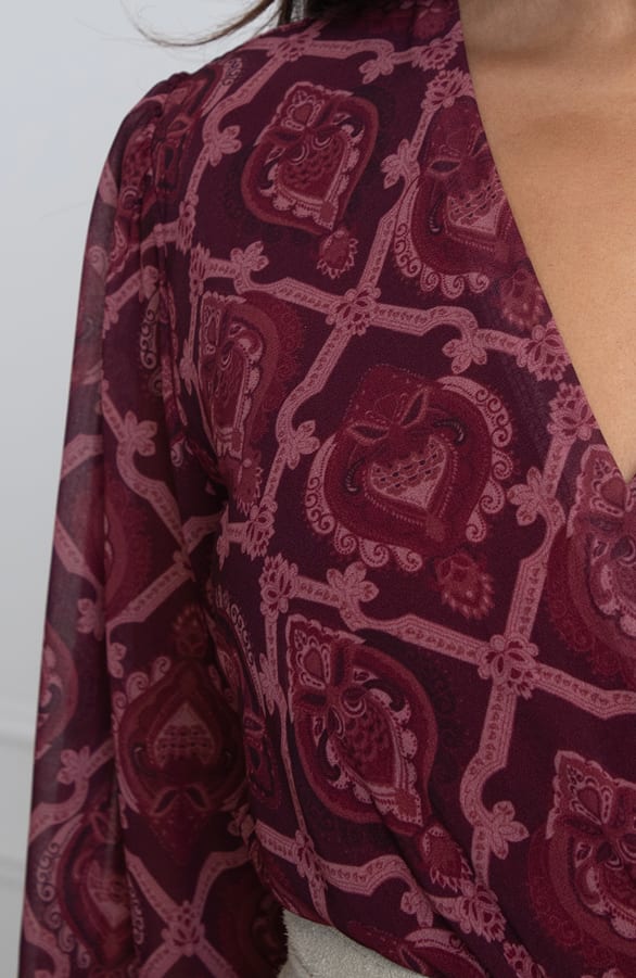 Print Jurk Geraldine Dark Pink – shoparchief — foto 5