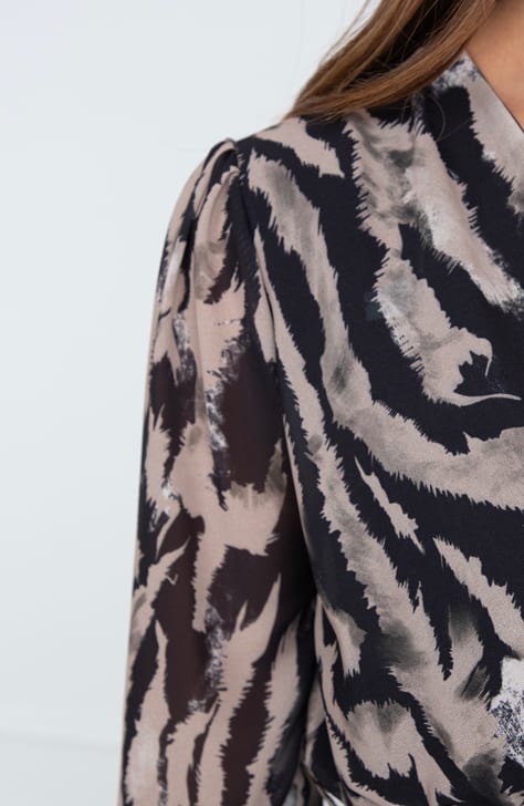 Print Jurk Geraldine Taupe – shoparchief — foto 6