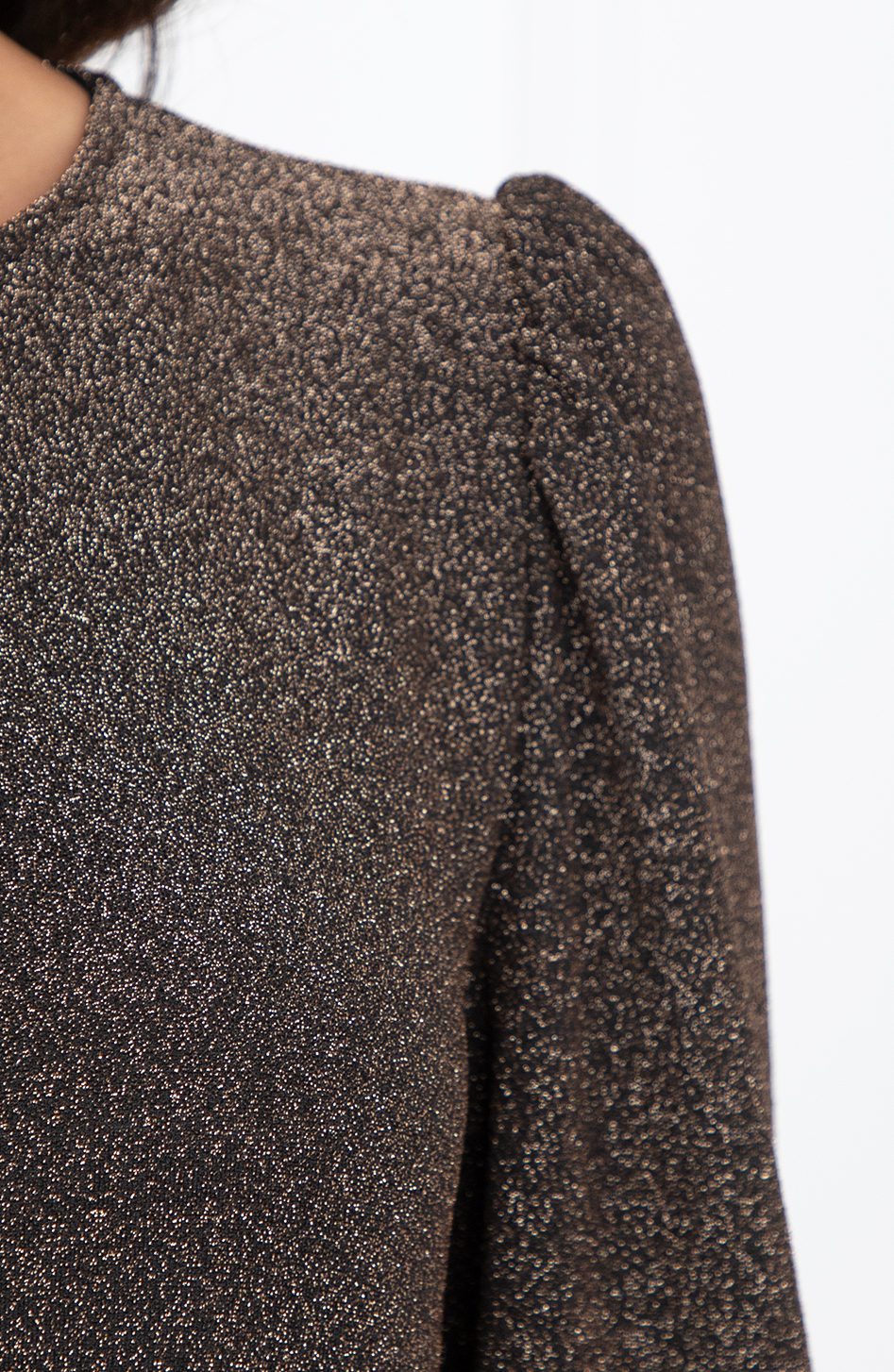 Ruffle Lurex Jurk Sabrina Goud – shoparchief — foto 6